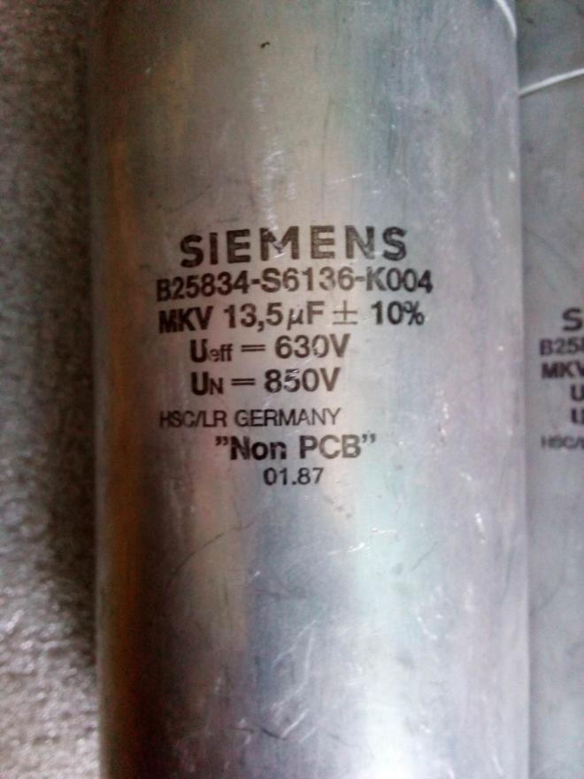Конденсатор MKV Siemens 13,5 мкф 850 V