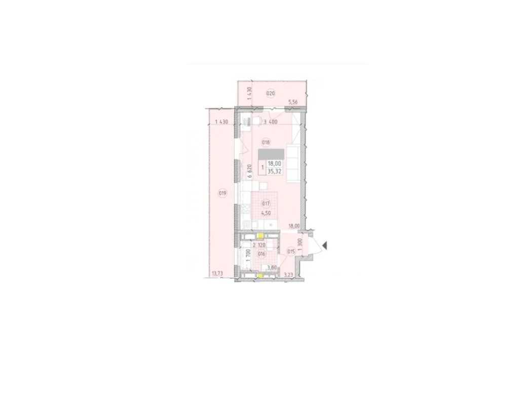 продаж 1-к квартира Київ, Голосіївський, 61300 $